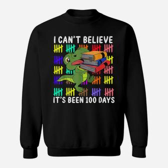 Cute Student Gift Dino Kids T Rex Boys 100 Days Of School Sweatshirt | Crazezy