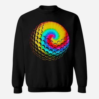 Cute Tie Dye Golf Gift Men Women Funny Rainbow Colored Ball Sweatshirt | Crazezy AU