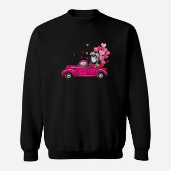 Cute Truck Cat Valentines Day Costume Boy Girl Sweatshirt - Monsterry DE