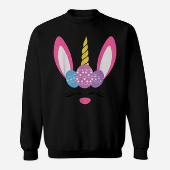 Cute Unicorn Rabbit Easter Day Girls Kids Gift Sweatshirt | Crazezy