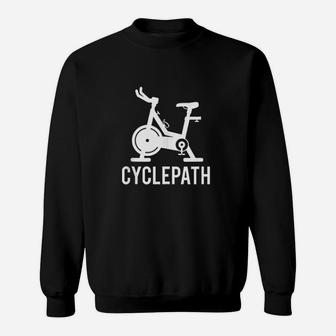 Cyclepath Love Spin Funny Workout Pun Gym Spinning Class Sweatshirt | Crazezy
