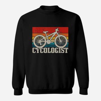Cycologist Mountain Bike Mtb Vintage Cycling Funny Gift Sweatshirt | Crazezy UK