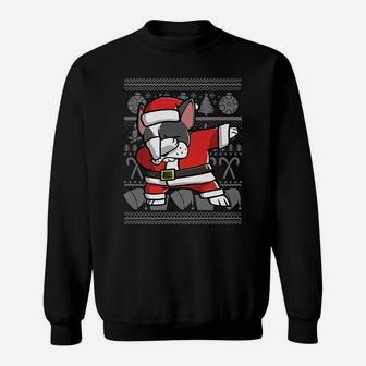 Dabbing Boston Terrier Dab Dance Funny Dog Christmas Gift Sweatshirt | Crazezy