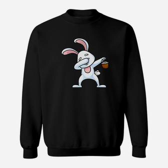 Dabbing Easter Bunny Boys Girls Kids Rabbit Sweatshirt - Seseable