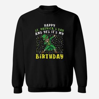 Dabbing Leprechaun Happy Saint Patricks Day Boys Birthday Sweatshirt | Crazezy CA