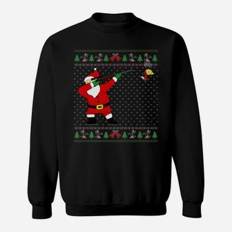 Dabbing Santa Duck Hunting Ugly Xmas Sweater Hunter Gift Sweatshirt | Crazezy