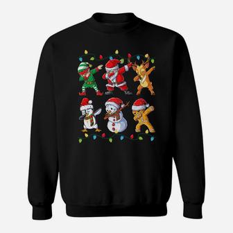 Dabbing Santa Elf Friends Christmas Kids Boys Men Xmas Gifts Sweatshirt | Crazezy DE