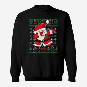 Dabbing Santa Ugly Christmas Sweater Funny Holiday Gifts Sweatshirt Sweatshirt | Crazezy UK