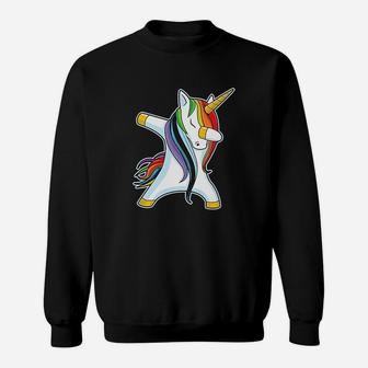 Dabbing Unicorn Rainbow Unicorns Sweatshirt - Thegiftio UK