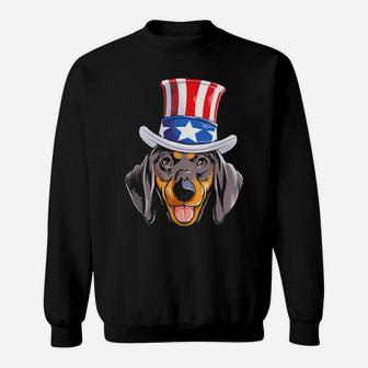 Dachshund Uncle Sam 4Th Of July Kids American Flag Sweatshirt - Monsterry UK
