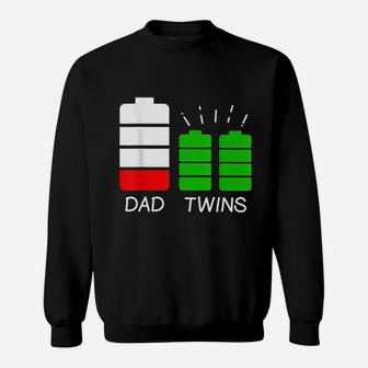 Dad Of Twins Low Battery Sweatshirt | Crazezy CA