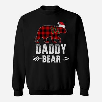Daddy Bear Christmas Pajama Red Plaid Buffalo Family Gifts Sweatshirt | Crazezy