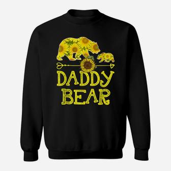 Daddy Bear Sunflower Funny Mother Father Gift Sweatshirt | Crazezy