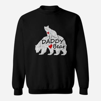 Daddy Bear With 1 One Cub Dad Fathers Day Sweatshirt | Crazezy