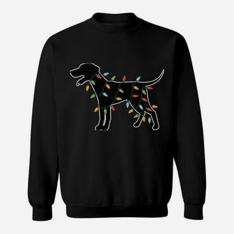 Dalmatian Christmas Lights Xmas Gift For Dog Lover Dalmatian Sweatshirt Sweatshirt | Crazezy