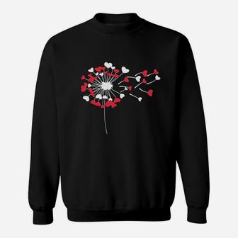 Dandelion Plus Women Valentines Day Heart Sweatshirt | Crazezy