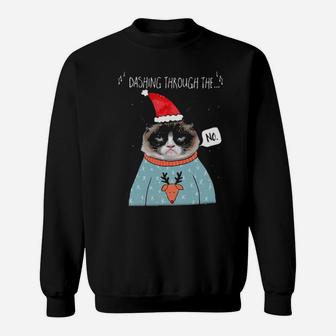 Dashing Through The Cat Sweatshirt - Monsterry CA