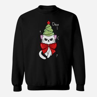 Dear Santa I Want New Owners Grumpy Angry Cat Christmas Sweatshirt | Crazezy DE