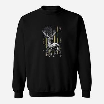 Deer Hunt American Flag Sweatshirt | Crazezy