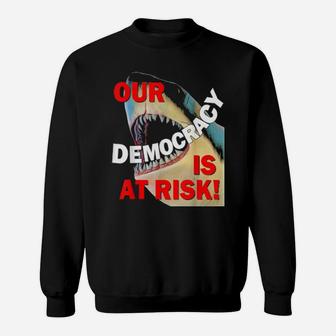 Democracy Is At Risk Sweatshirt - Monsterry CA