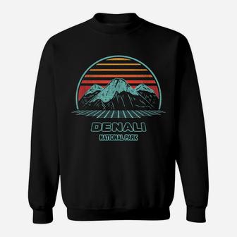 Denali National Park Retro Hiking Vintage 80S Style Sweatshirt | Crazezy