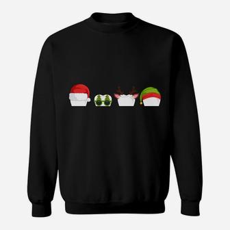 Dentist Christmas, Funny Tooth Dental Gift With Xmas Hats Sweatshirt Sweatshirt | Crazezy