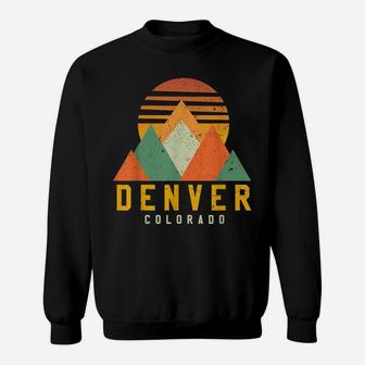 Denver Colorado - Vintage Retro Mountains Souvenir Gift Sweatshirt | Crazezy AU