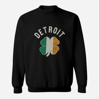 Detroit Shamrock Irish Flag Sweatshirt - Thegiftio UK