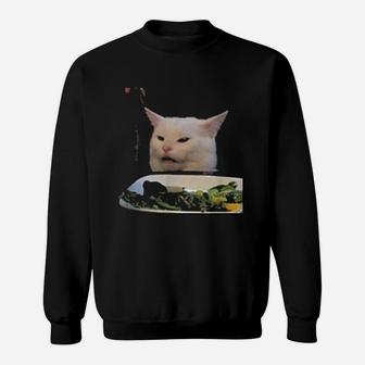 Dinner Table Cat Meme Sweatshirt | Crazezy CA