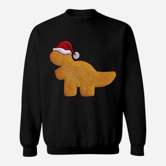 Dino T-Rex Chicken Nugget | Funny Tyrannosaurus Christmas Sweatshirt Sweatshirt | Crazezy AU