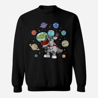 Dinosaur, Astronaut & Planets, Space & Dino For Sweatshirt - Monsterry UK