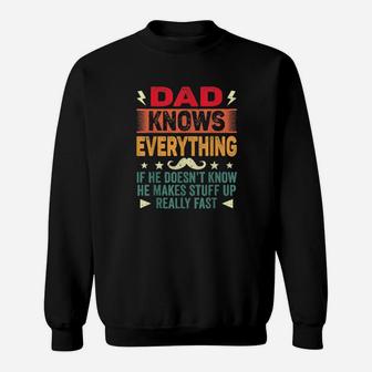 Distressed Dad Know Everything Fathers Day Sweatshirt - Monsterry AU