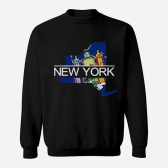 Distressed New York Sweatshirt - Monsterry AU