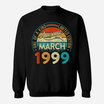 Distressed Vintage Awesome Since March 1999 22 Years Old Sweatshirt - Monsterry