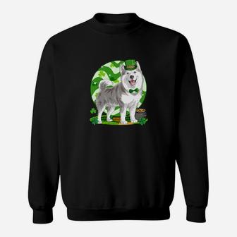 Dog Alaskan Malamute Dog Irish Leprechaun St Puppy Pet Patricks Day Sweatshirt - Monsterry