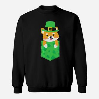 Dog Cute Irish Shiba Inu Funny St Patricks Day Sweatshirt - Monsterry DE