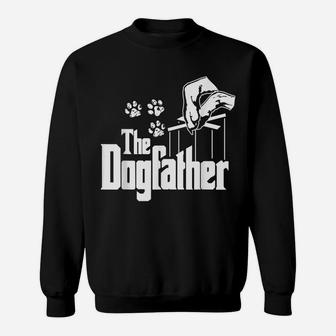 Dog-Father Dad Papa Puppy Paw Print Funny Animal Lover Gift Sweatshirt | Crazezy DE
