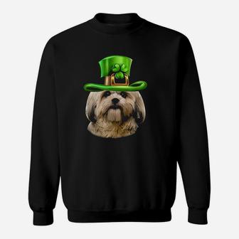 Dog Lover Gifts Cool St Patricks Day Shih Tzu Sweatshirt | Crazezy UK