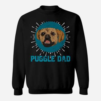 Dog Owner Fathers Day Puggle Dad Dog Lover Men Puggle Sweatshirt | Crazezy