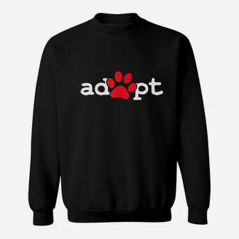 Dog Rescue Adopt Paw Sweatshirt | Crazezy