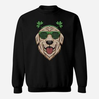 Dog Saint Patrick Day Labrador Retriever Eyeglasses St Patty Sweatshirt - Monsterry