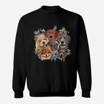 Dog Selfie Animal Pet Dog Lover Sweatshirt | Crazezy