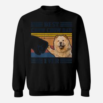 Dog Vintage Best Chow Chow Dad Ever Father's Day Sweatshirt | Crazezy