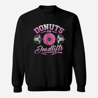 Donuts And Deadlifts Weightlifting Sweatshirt | Crazezy DE