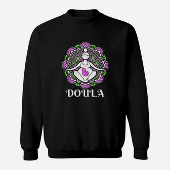 Doula Mandala Meditation Midwife Support Sweatshirt | Crazezy