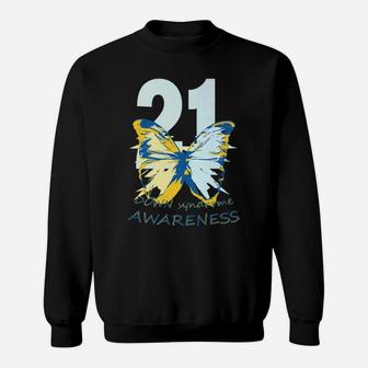 Down Syndrome Butterfly Down Syndrome Awareness Sweatshirt - Thegiftio UK