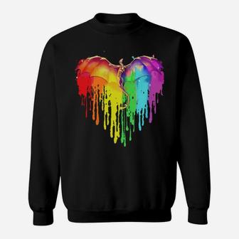 Dragon Heart Lgbt Pride Sweatshirt - Monsterry