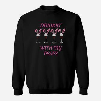Drinking With My Peeps Easter Sweatshirt | Crazezy DE