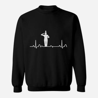 Drum Major Heartbeat Marching Band Sweatshirt - Thegiftio