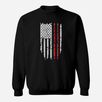 Drummer Drumsticks On American Flag Sweatshirt - Thegiftio UK